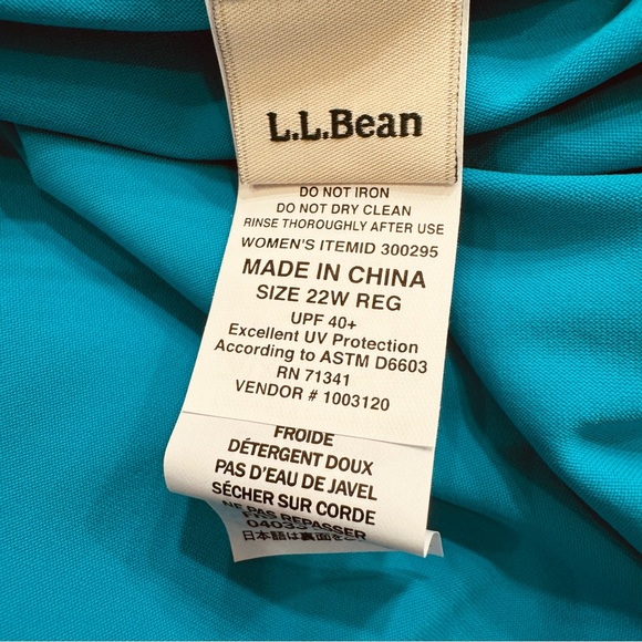 L.L. Bean Vibrant Blue Women's Slimming Swim Skirt UPF 40 22W - Picture 5 of 6